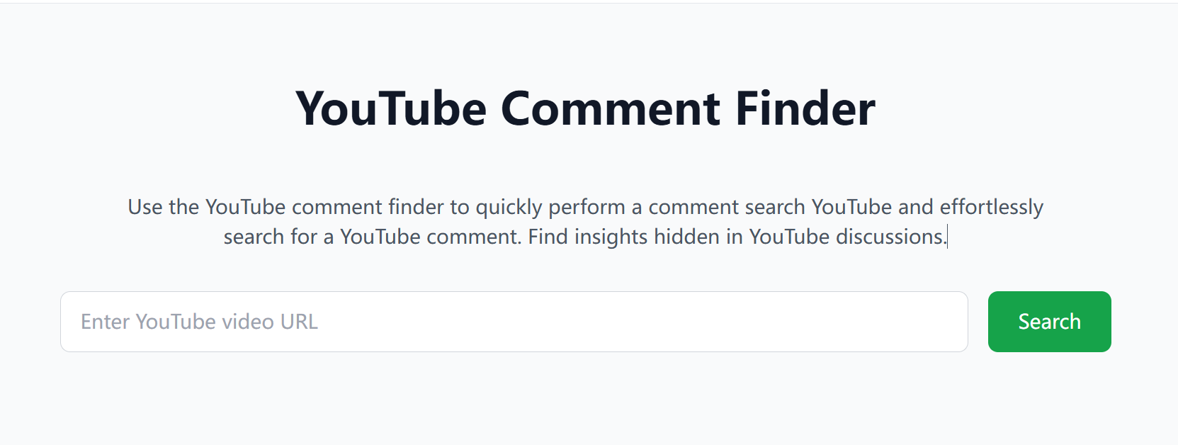 youtube评论查找器